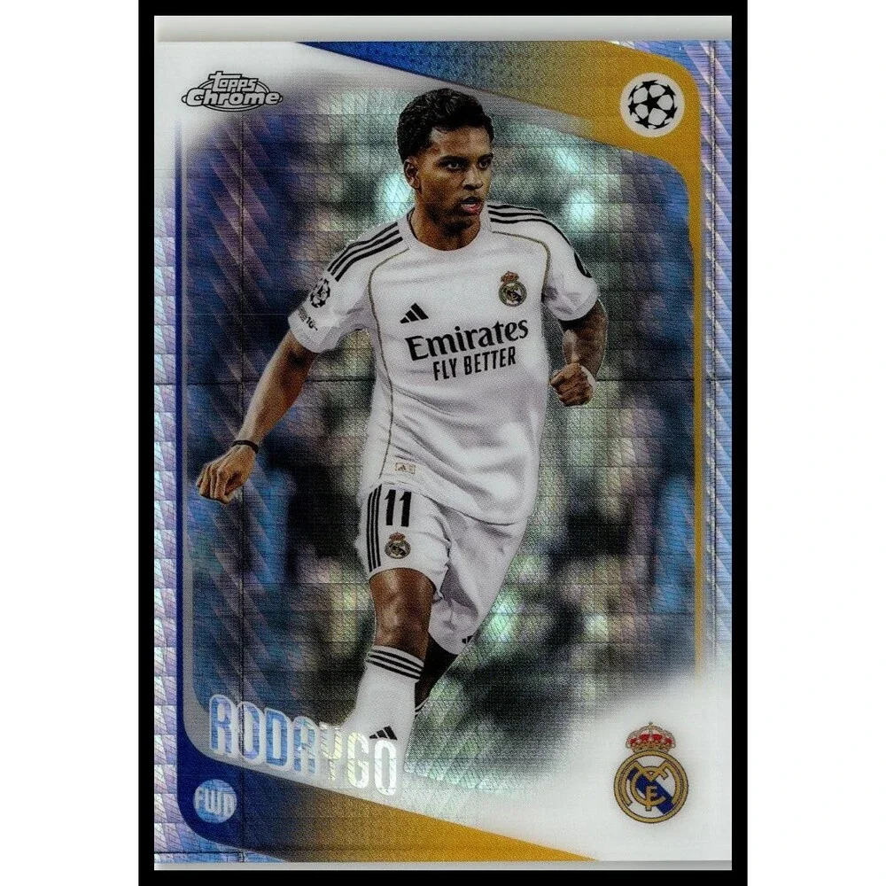 2025-26 Topps Chrome UEFA Rodrygo #102 Real Madrid CF Pulsar Refractor
